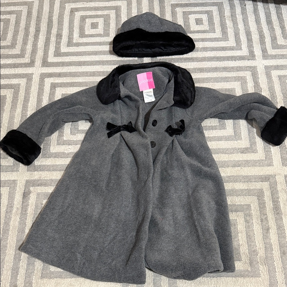 Good Lad Gray Coat with Black Trim for Kids